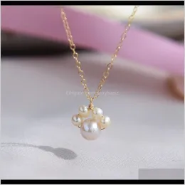 Pendant Necklaces & Drop Delivery 2021 Pendants Danshui Pearl Necklace Female Clavicle Chain Personality Lovely Cat Claw Handmade Jewelry Des