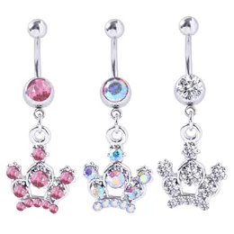 YYJFF D0152 Crown Belly Belly Button Button Ring Mieszaj kolory