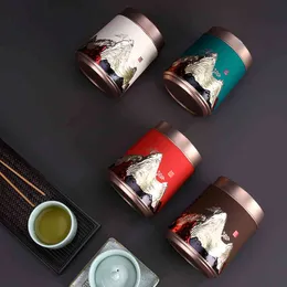 الملونة الصينية الكاديديات السيراميك المنظم مجموعة اسطوانة تغليف الشاي مربع الصدر caixa الفقرة تشا المنزل تخزين BF50TC