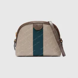 Genuine Leather Small Luxury Bag 499621 Vintage Look Cross Body With Adjustable Strap Beige Canvas Shell Bags Black White Female