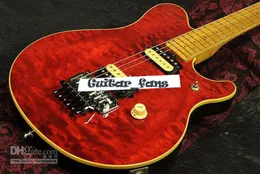 Música Homem Axis Eddie Edward Van Halen Guitarra Elétrica Guitarra Vermelha Flama Maple Top, Floyd Rose Tremolo Bridge, Bloqueio Porca, Sintonizantes Do Vintage, Pickups Zebra