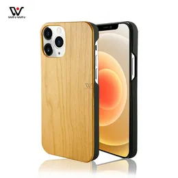 Mode Holz PC Telefon Shell Cases Stoßfest Für iPhone 12 Pro Max Mini Abdeckung Echte Natur Gravur Blank Holz Bambus fall 2021 Großhandel