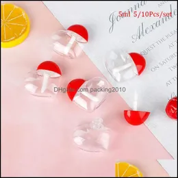 Flaschen, Gläser, Aufbewahrung, Haushälterin, Organisation, Zuhause, Garten, 5/10 Stück, niedliche Liebesherzform, leere Lipgloss-DIY-Mini-Röhrchen, Flasche, Kosmetikbehälter