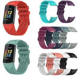 Cinturini traspiranti per Fitbit Charge 5 Smart Watch Bracciale Cinturino da polso in TPU morbido Cinturino per Fitbit Charge5 Small Large