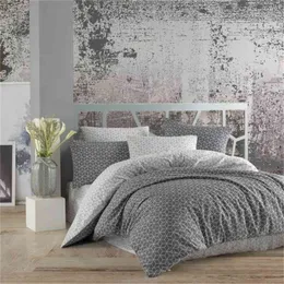 Emery Cloth Bed Luxury Linne 100cotton Set Ranforce Ding Sats Twin Size 4pcs ark duvet täckning gjord i Turkiet 210615