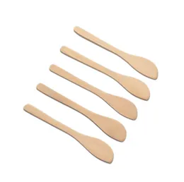 2021 Ny 16.5 * 2,7cm Trä bestick Smörkniv Wood Cheese Dessert Facial Mask Knife Tool Utensil