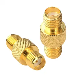100 PCS SMA Female to Female Adapter Straight RF Connector Barrel Antenna Jack Coupler for Wireless LAN Devices XBJK2112