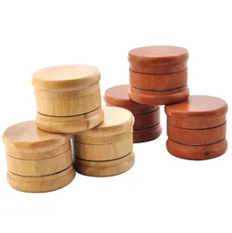 Metal Wooden wood Grinder Smoking Accesssories Tobacco Herbal Hand Muller Dry Herb Grinders Abrader Crusher 3 layers 60mm Tool