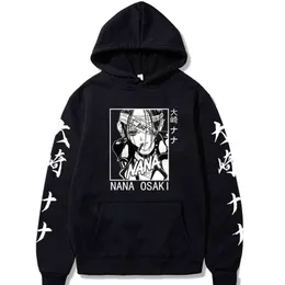 Anime Nana Osaki Hoodies Grafisk hoodie för män Dam Sportkläder Nana Cosplay träningsoverall Kläder H1227