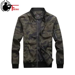 Windbreaker Autumn Military Army Camouflage Bomber Jacket Pilot Men Stand Collar Camo Coat Male Outerwear Large Size 5XL 6XL 7XL 210518