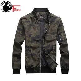 Windbreaker Höst Militär Armé Camouflage Bomber Jacket Pilot Män Stand Collar Camo Coat Man Ytterkläder Stor storlek 5XL 6XL 7XL 210518