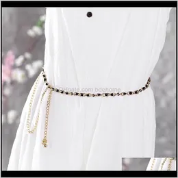 & Drop Delivery 2021 Woman Belt Elegant Metal Belts Mix Color Pearl Chain Women Fashion Clothing Aessories R6Ksf