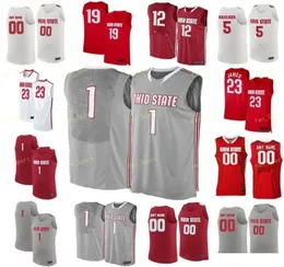 Jerseys NCAA College Ohio State Buckeyes Jersey de basquete 0 Russell 1 Conley Luther Muhammad 10 Justin Ahrens 11 Jerry Lucas Custom Stitched