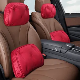 Car Headrest Neck Support Pillow Ultra Soft Suede Maybach Design S Class Universal Adjustable Neck Rest Lumbar Pillows seat accessories