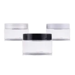 10pcs Container Empty Cosmetic Jar Cookie Storage Pot Portable Clear Mask Packing Plastic Travel Bottle 100g 150g 200g 250g 350g