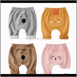 Leggings Tights Baby Clothing Baby Maternity Drop Leverans 2021 Kids Girls Boys Cartoon 6 Designs Candy Color Stretch Harem Mid Waist Warm CO