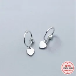 Hoop Huggie Real 925 Srebrne kolczyki Kobiety modne serce/gwiazda Small Love Ear Clip Prezent dla nastolatków DS904