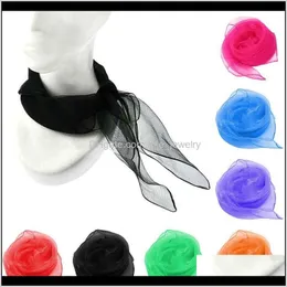 Wraps Hats, & Gloves Fashion Aessorieswomen Small Chiffon Scarves Elegant Transparent Candy Color Neckwear Summer Beach Decorative Aessories