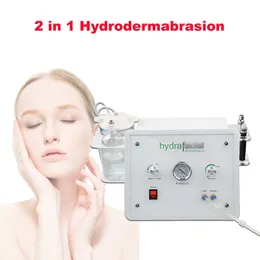 2 em 1 Máquina de Dermaabrasão de Cuidados com Cuidados com Pele Faciais Aqua Peeling Face de vácuo PORE Limpeza Rejuvenescimento Hydro Microdermoabrasão