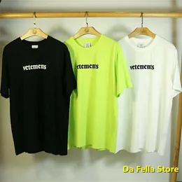 vetements Tシャツ2021男性女性のvetementsトラッキングTシャツバックポストマーク春夏VTMトップのタグ高品質綿TEE X0628