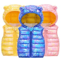 2021 Nowy Baby Girl Wasitcoat Kapturem Dzieci Kamizelka Odzież Jesień Zima Bawełna Chłopcy Ubrania Dla Dzieci Fashion Płaszcz dla niemowląt 0-4Y H0917