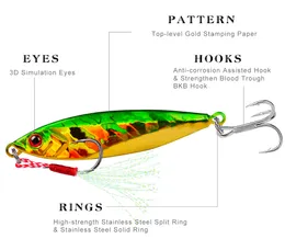 DHL Dostawa 6 Kolor 7 cm 30g Łyżki rybackie Długie Przynęty Casting Micro Jigging Łyżki z koronami Laser Hot Tamping Folia Perfect Fish Jigs Przynęty