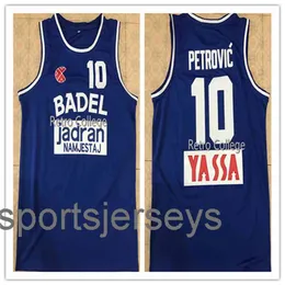 Drazen Petrovic Badel Zagreb City Gatorade Vintage Jersey Costume Personalizado Algum Número Nome Jerseys