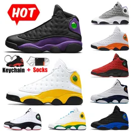 Jumpman 13 13s Mens Women Basketball Shoes Reverse Bred Court Purple Houndstoot Flint University Gold Del Sol Sneakers Trainers Sports With Keychain
