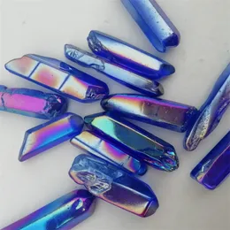 Konst och hantverk HJT 50PCs grossist Färgglada naturliga kvarts punkter Reiki Healing Crystal Wands Cure Chakra Stone Sälj I2TEF 1967 V2
