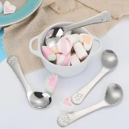 Łyżki 304 łyżka ze stali nierdzewnej Karmienie dziecka Cutlery Zupa Tea Cofa Bar Cartoon Owabiela