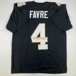 Niestandardowy nowy Brett Favre Southern Miss Black College Football Jersey Dodaj dowolny numer nazwiska