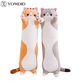 Fashion Cute Cat Sleep Long Plush To Send Children Knee Pillow Almofada Coussin Birthday Gift Cojines Decorativos Seat Cushion 220309