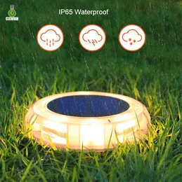 태양 LED 지상 조명 야외 정원 조명 묻힌 장식 램프 12leds 테라스 풍경 빛