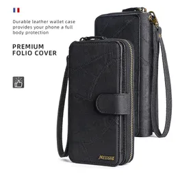 Hüllen für Samsung Galaxy A51 A71 A52 A72 A32 A22 A12 A30S S20 S21 Wallet Type Zipper Phone Case S21FE Case Cover