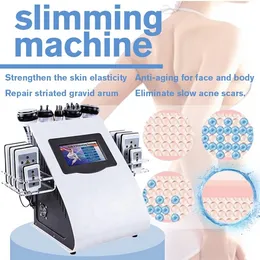 Stock negli Stati Uniti 40K Ultrasonic Cavitation Machine 8 Pads Liposuzione LLLT Lipo Laser RF Vacuum Cavi Lipo Dimagrante Cura della pelle Salon Spa Equipment # 013