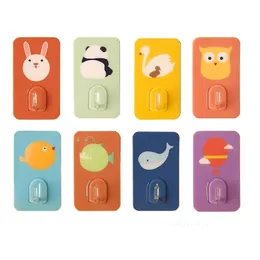 Creative Cute Cute Wall Hook Darmowe wykrawanie bez szwu Haczyki Nośnik Mocny samoprzylepny Wieszak ścienny Kuchnia Łazienka Wiszące Organizatorzy T2i52744