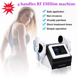 2 or 4 Handles RF Emslim HIemt Slimming Machine Ems Electromagnetic Muscle Stimulation Fat Burning Body Shaping Lifting Buttocks Arm Thigh Abdomen