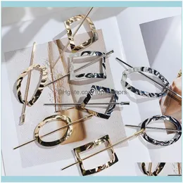 & Tools Productskorean Hair Sticks Simplicity Elegant Metal Hairpin Women Clips Fashion Girls Aessories 1 Drop Delivery 2021 R6Eij