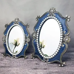 Speglar nordisk estetisk dekorativ spegel vintage lyx retro juvelerare stående makeup espejos dekorativos hem dekoration av50j