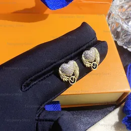 2022 디자이너 스테인레스 스틸 편지 스터드 귀걸이 다이아몬드 귀걸이 귀걸이 귀걸이 쥬얼리 액세서리 고품질 패션 선물