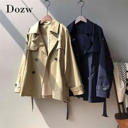 Womens Windbreakers Fashion Solid Color Single Breasted Trench Long Sleeve Casual Pockets Outwear Sashes Coat 210515