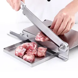 9.5 Inch Meat Slicer Chinese Herbal Medicine Bacon Nougat Pastry Vegetables Cutting Machine Stainless Steel Meat Cutter