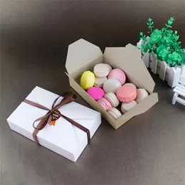 2021 Kraftpapper Presentförpackning Kuvert Typ Kartonglådor Förpackning för Macaron Bröllop Julfestkaka Boxar