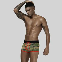 Brand Men Underpants Boxer Mesh Breathable Male Panties Comfortable Underwear Camouflage U Pouch Quick Dry Men Shorts