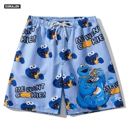 2021 summer men's running basketball shorts cartoon Sesame Street graphic beach pants Street fitness surfing hip hop shorts H1210