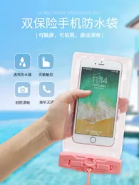 Косметические сумки Женщины Дайвинг Сенсорный экран Универсальный водонепроницаемый Крышка на мобильном телефоне