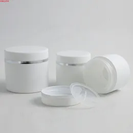 12 X 30g 50g 100g Bottiglie contenitori per vasetti cosmetici in crema satinata bianca da viaggio PP a doppia parete da 1 oz Confezione cosmetica bianca di alta qualità