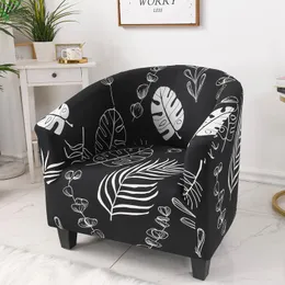 Chair Covers Stretch Club Sofa Cover Elastic Tub For Bar Counter Geometric Armchair Slipcover Printed Living Room