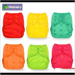 Diapers Diapering Toilet Training Baby Kids Maternity Drop Delivery 2021 Miababy6Pcslot Born Washable Cloth Reusable Baby Nappy Cover Wrap Su