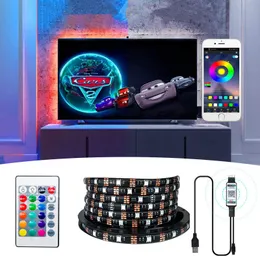 5M10M Bluetooth USB LED Light Lights RGB 5050 Elastyczna Lampa LED Lampa oświetlenia Lucerki Telefon Phone Control do TV Backlight Party